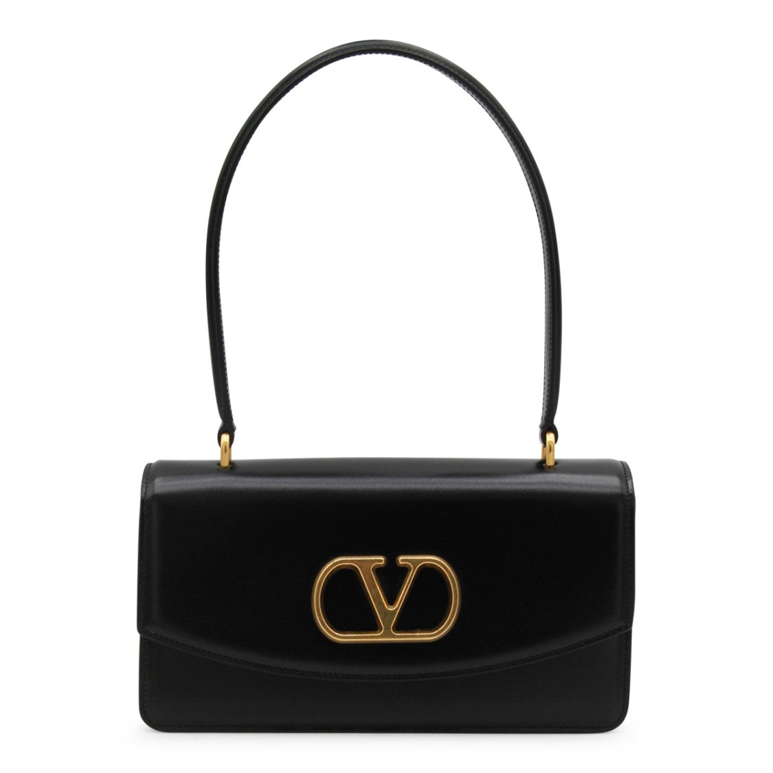 Valentino Garavani Black Leather Vain Shoulder Bag