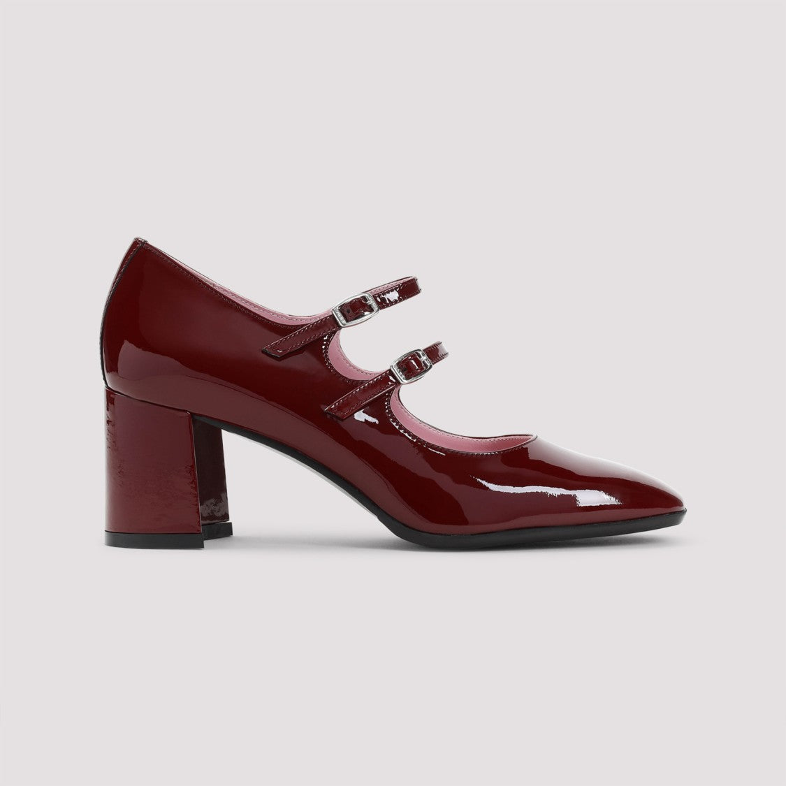 Carel Paris Alice Mary Jane Burgundy Patent Leather Pumps