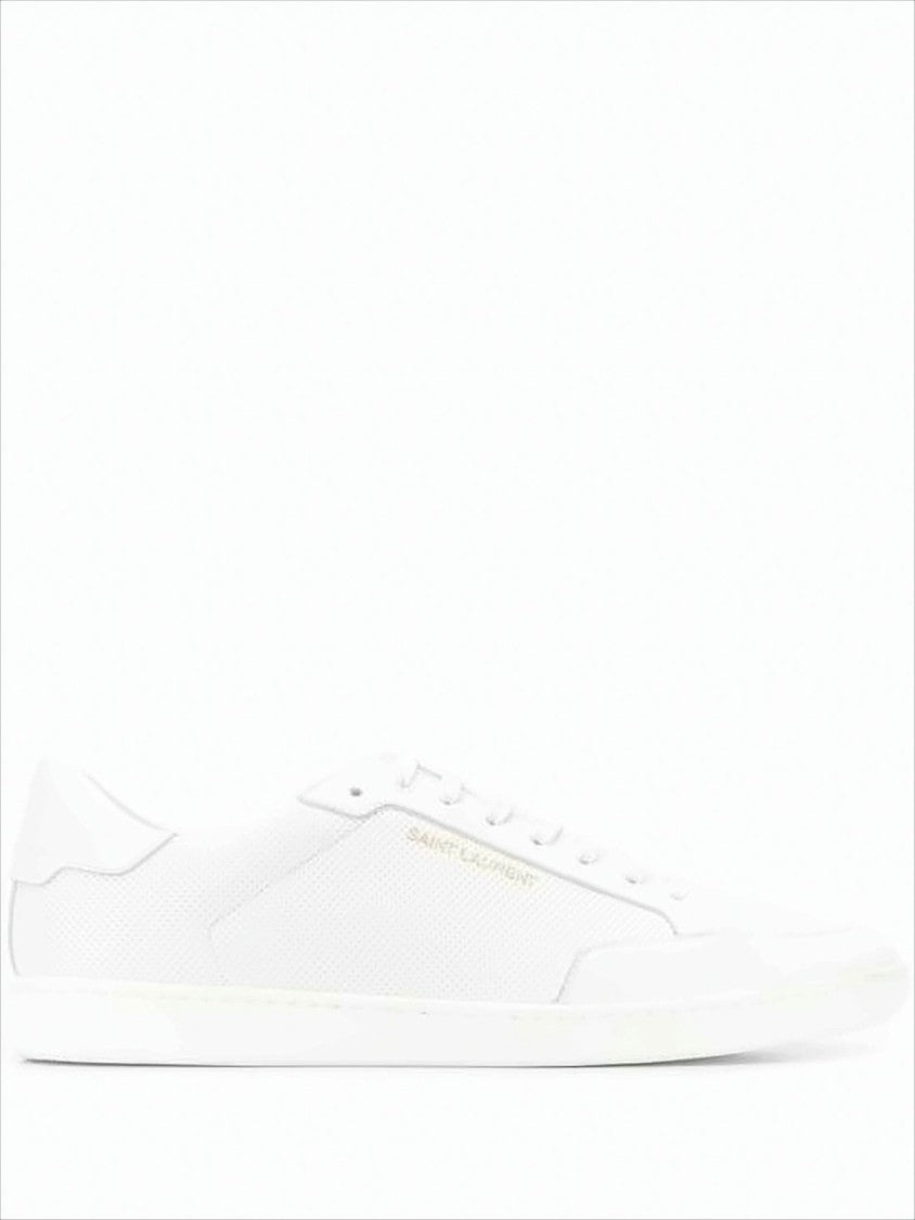 Saint Laurent Perforated Calf Leather Low-Top Sneakers