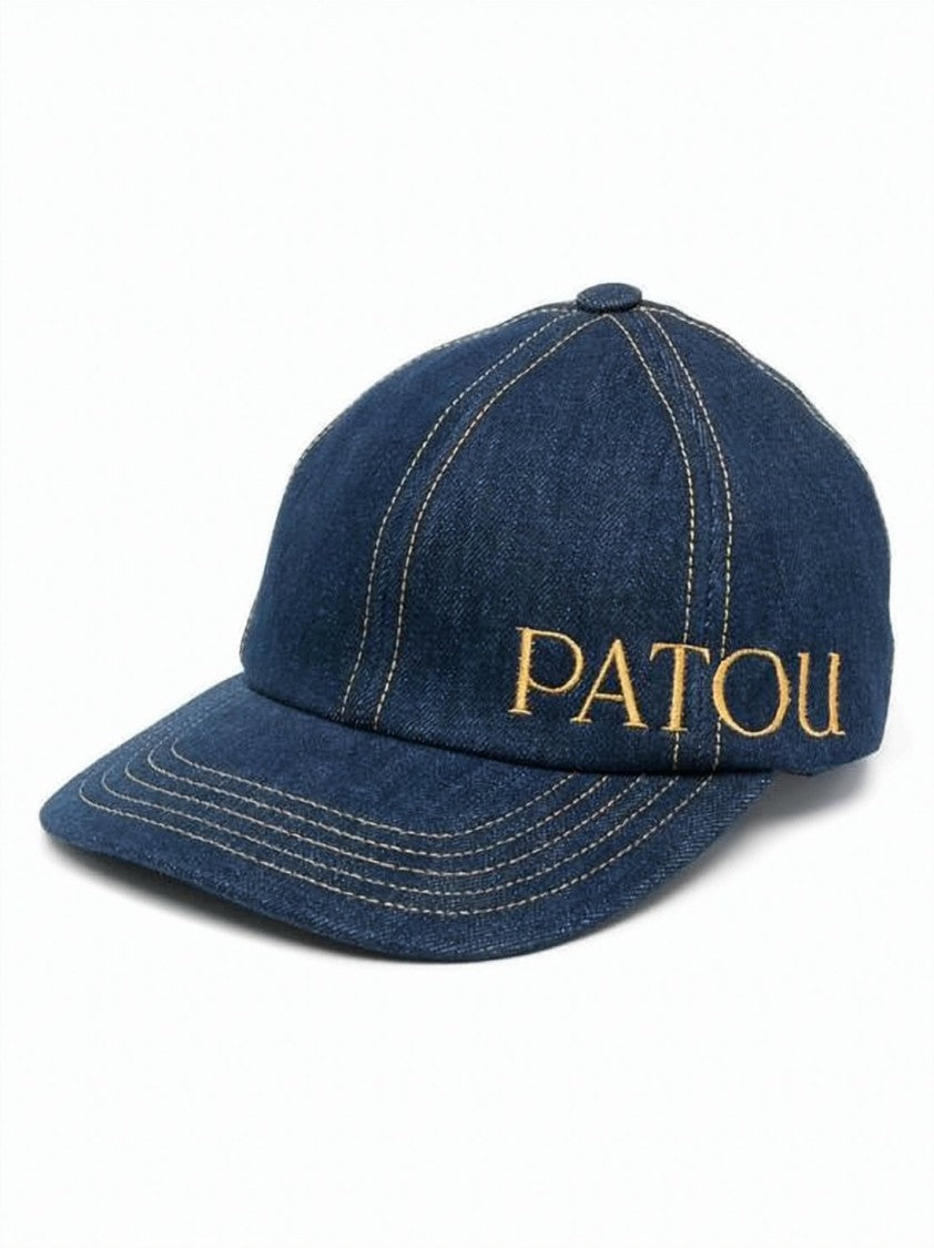 Patou Structured Denim Cap With Contrast Stitching