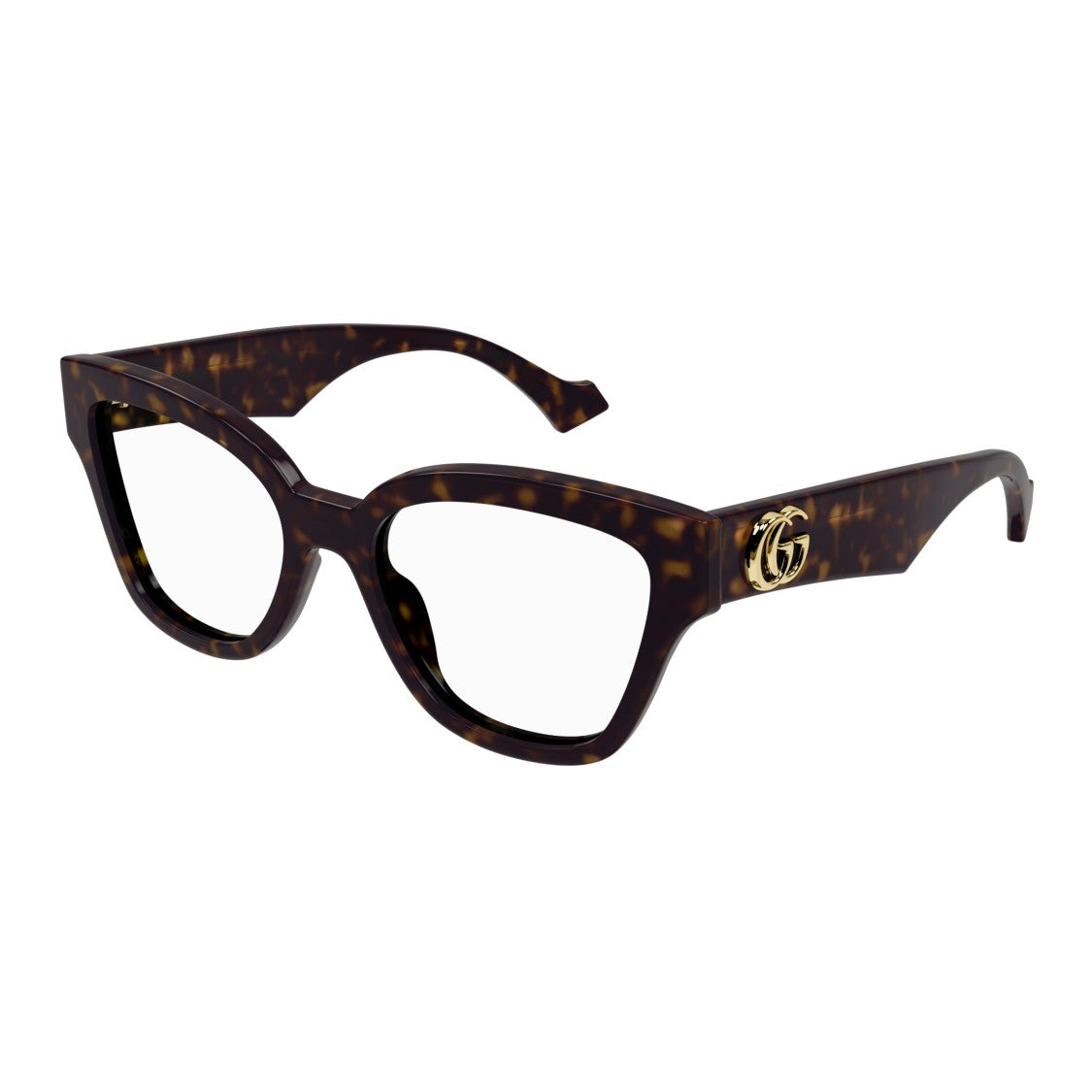 Gucci Gg1424o Oversized Square Tortoiseshell Eyeglasses