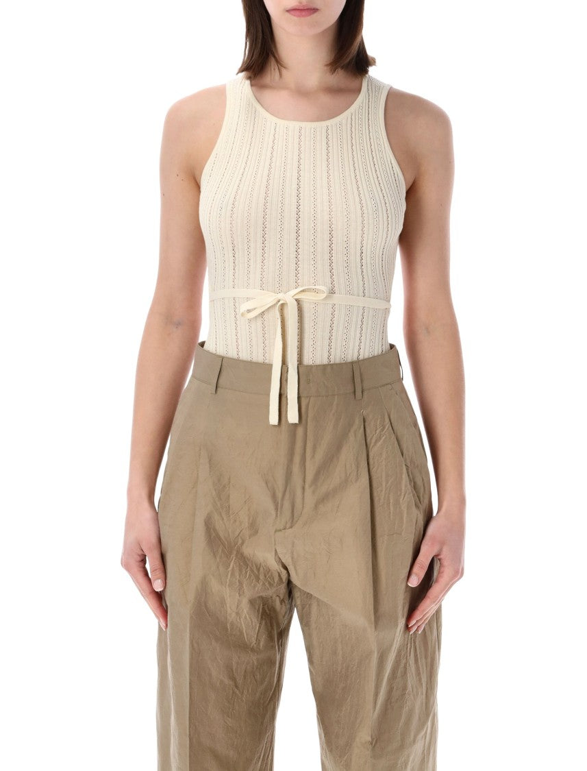 Sessùn Textured Knit Cut Out Bodysuit