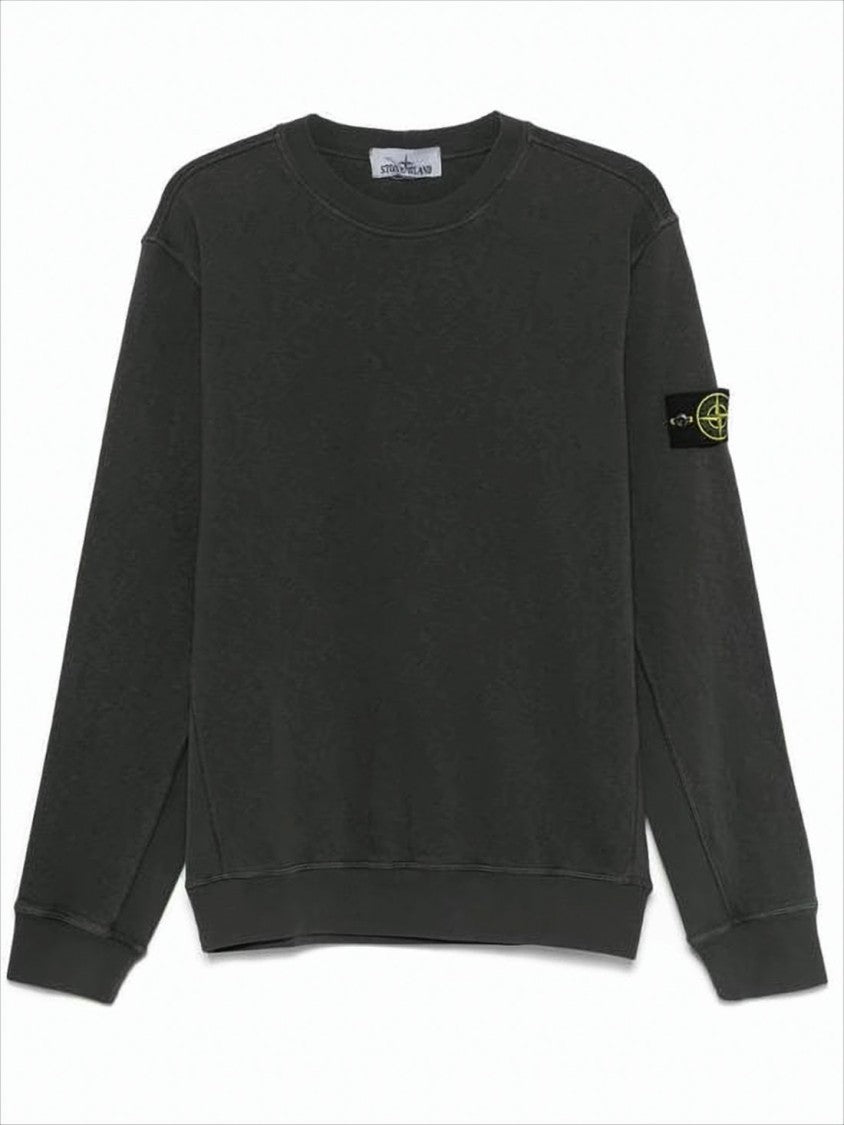 Stone Island Long-Sleeve Cotton Sweatshirt With Compass Logo Detail