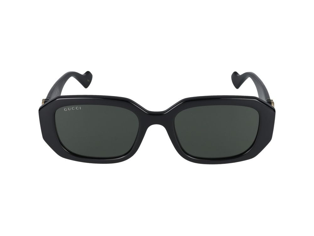 Gucci Oversized Square Frame Sunglasses With Glossy Finish