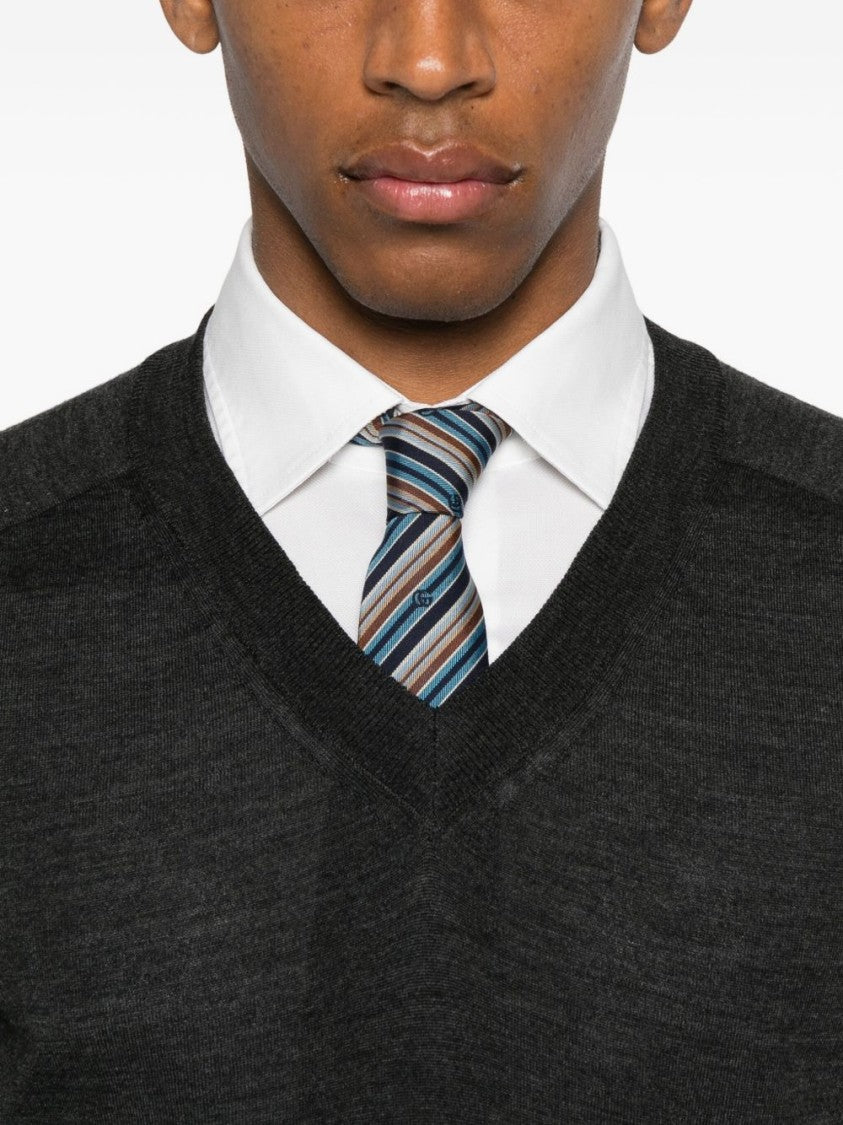 Fumagalli Fine Knit Black Merino Wool Sweater