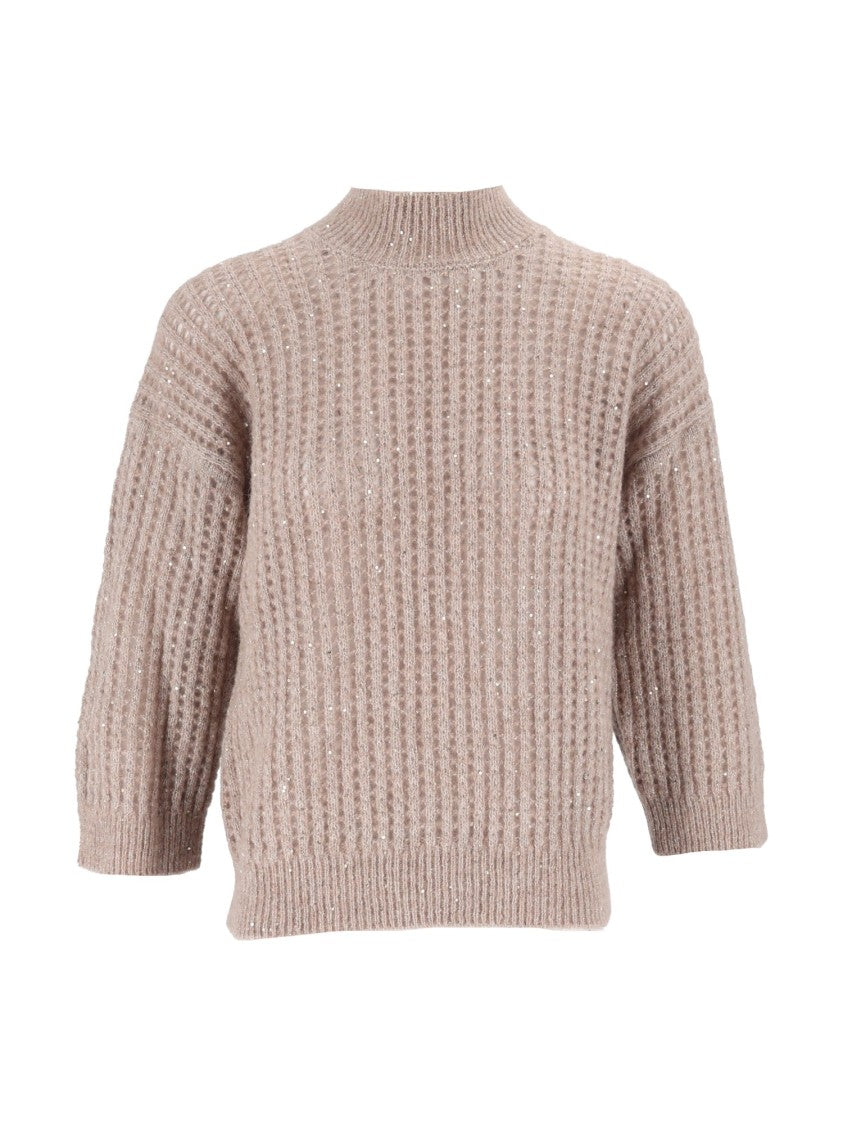 Peserico Ribbed High Neck Knitted Sweater