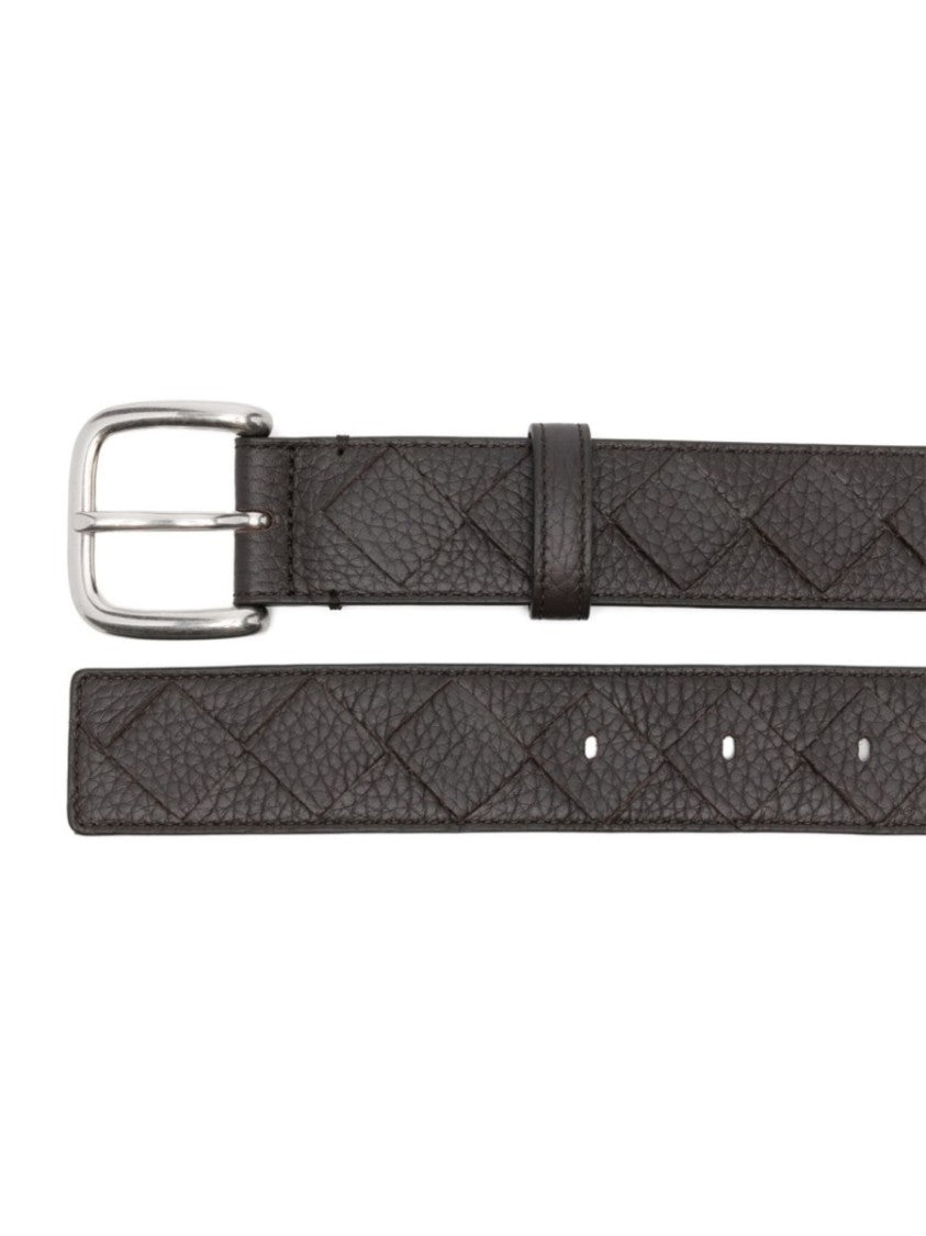 Bottega Veneta Textured Calfskin Leather Belt