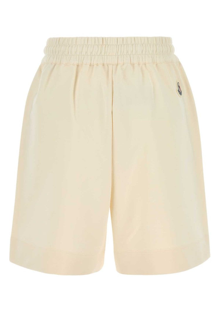 Moncler Ivory Cotton Bermuda Shorts