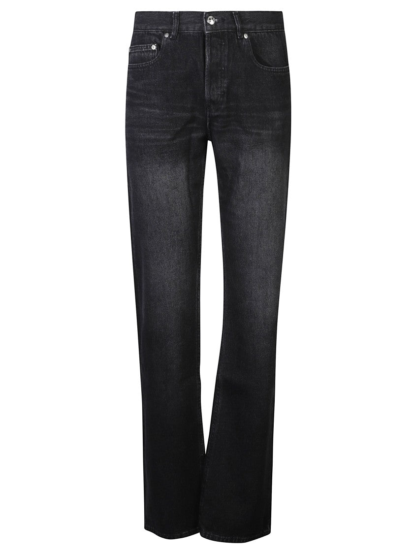 A.P.C. Black Flared Leg Cotton Jeans