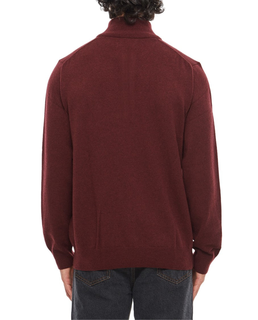 Polo Ralph Lauren Half-Zip Wool Pullover With Ribbed Stand Collar And Embroidered Logo