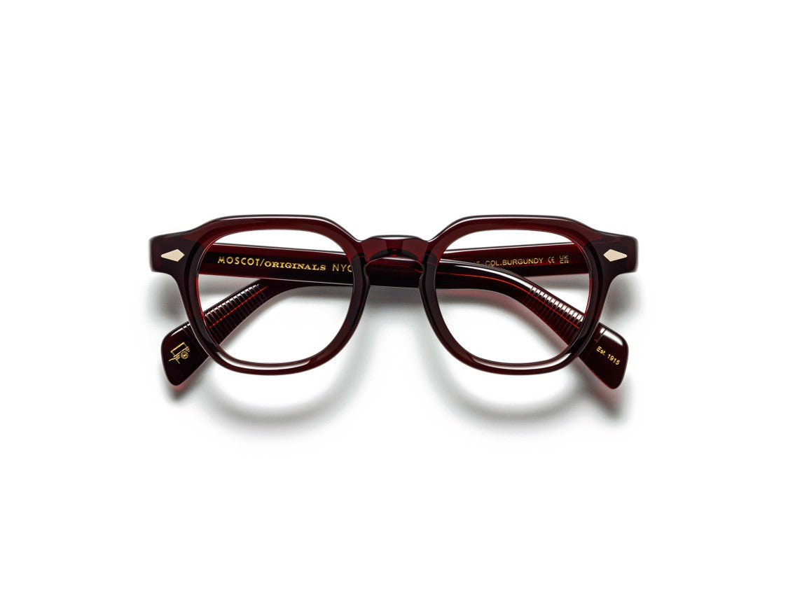 Moscot Burgundy Or-Dol-O Acetate Square Eyeglasses