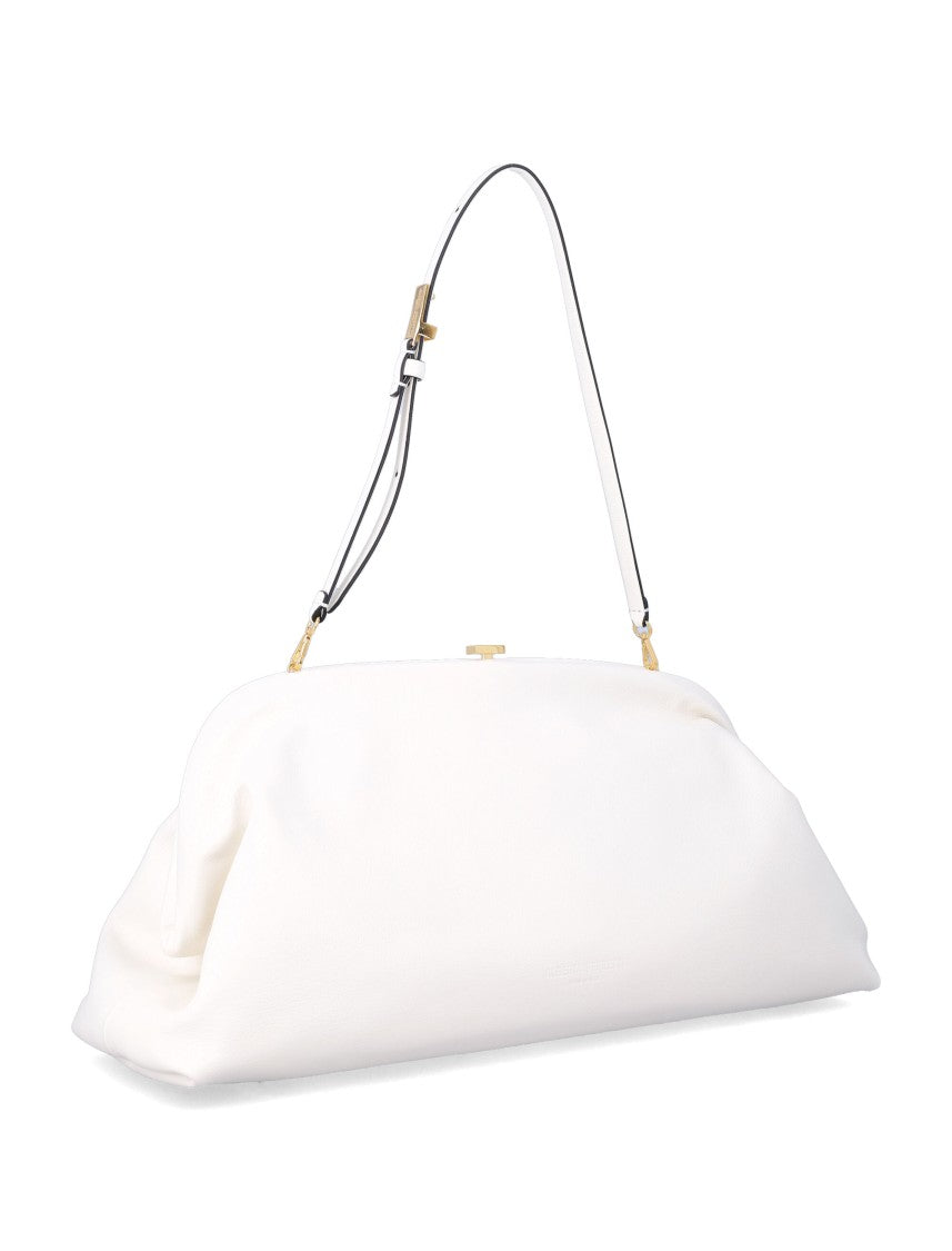 Alberta Ferretti Smooth Leather Shoulder Bag With Gold-Tone Hardware And Adjustable Strap