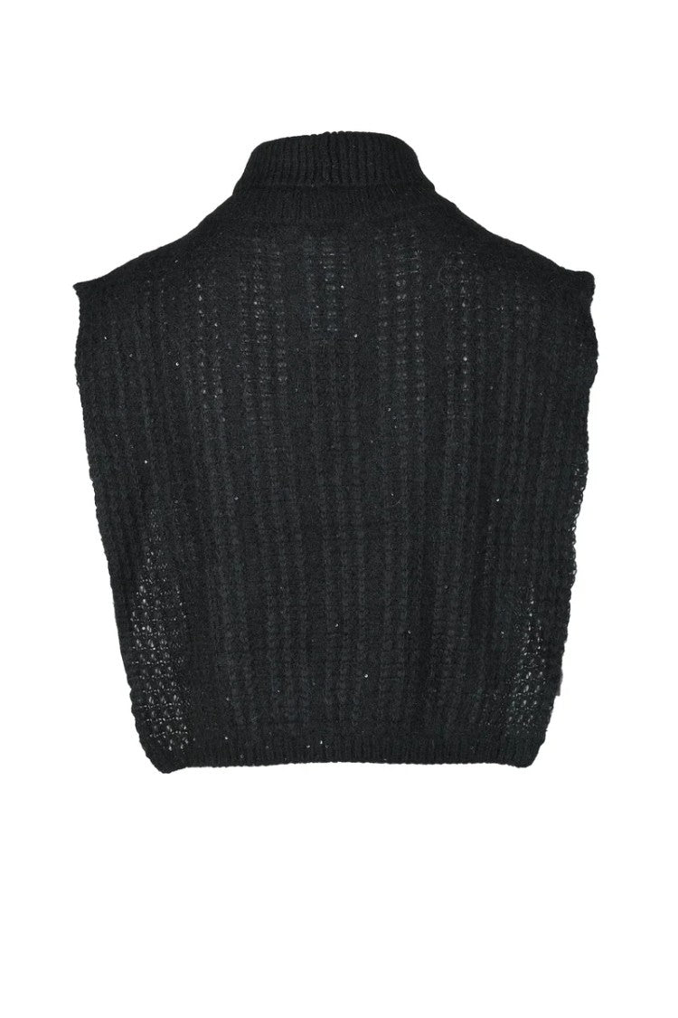 Fabiana Filippi Mixed Fiber Cape - Black