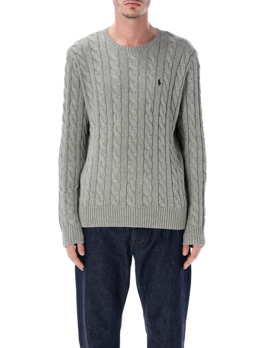 Polo Ralph Lauren Cotton Cable-Knit Sweater With Classic Crew Neck