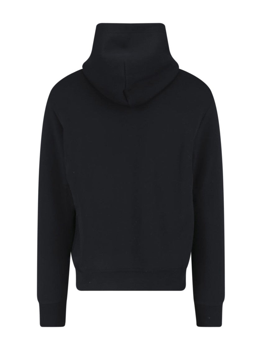 Polo Ralph Lauren Black Recycled Cotton Blend Hooded Sweatshirt
