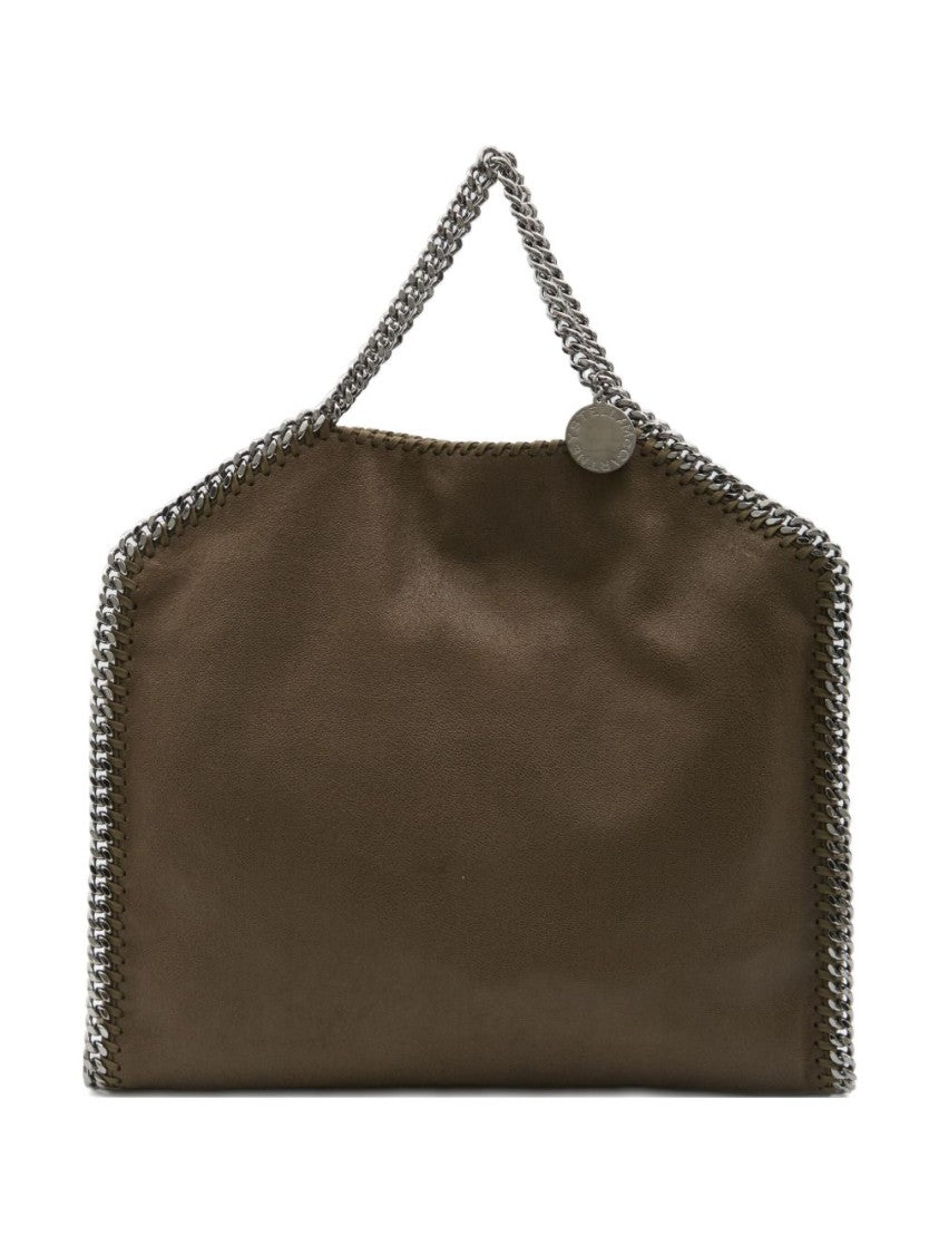 Stella Mccartney Beige Shoulder Bag With Silver Chain Trim