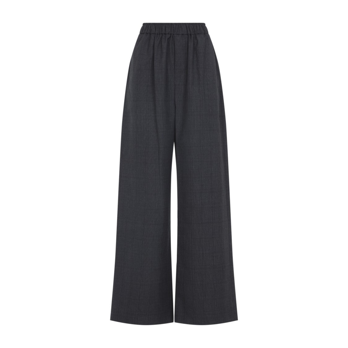 The Frankie Shop Dark Grey Virgin Wool Baxter Plaid Track Pants