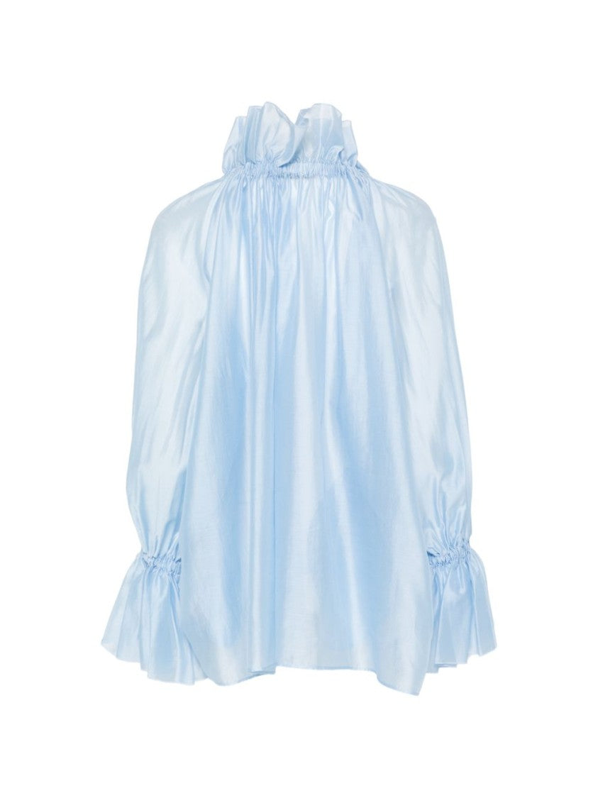 The Latest Ruffled Voluminous-Sleeve Blouse