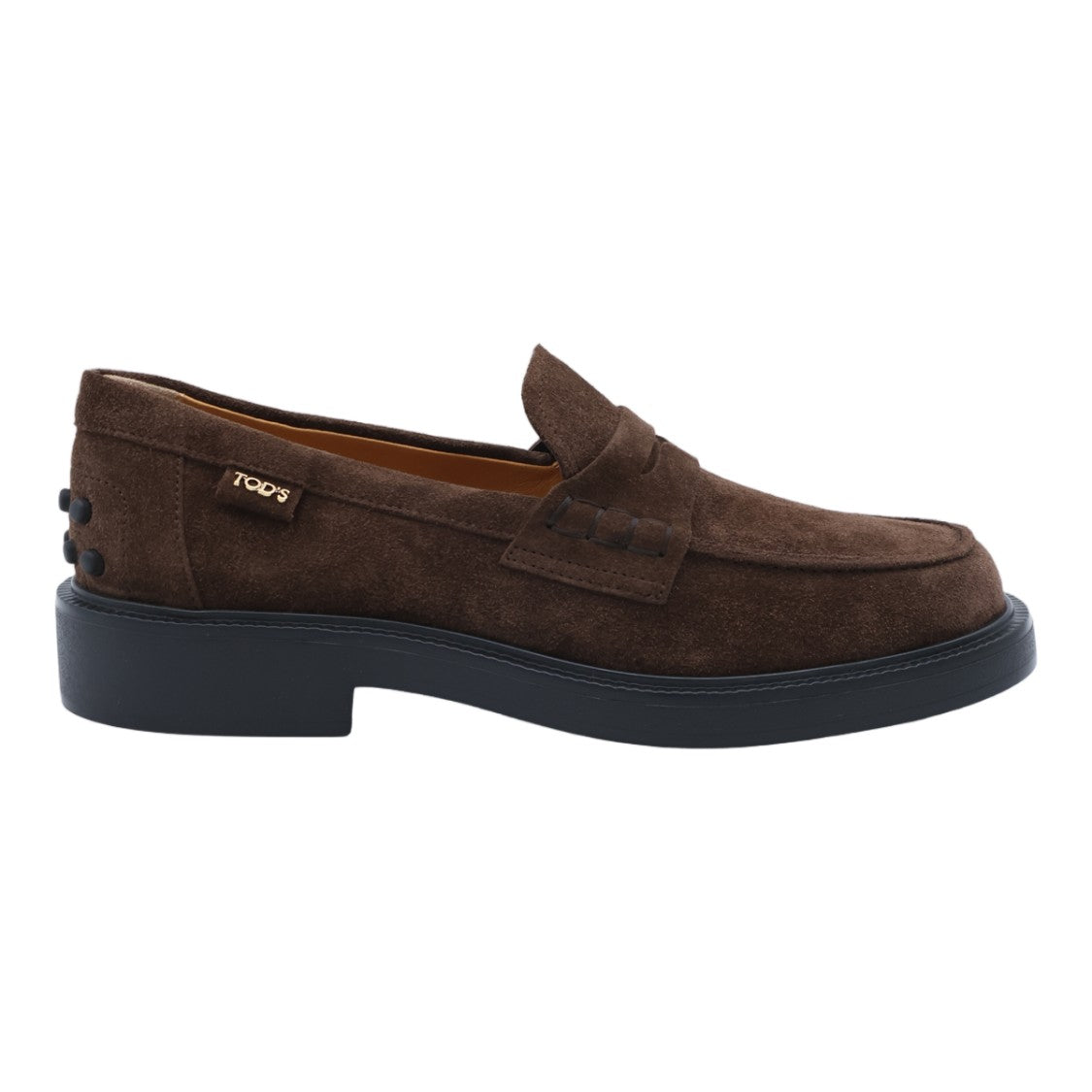 Tod's Suede Loafer Flats With Rubber Pebble Detail