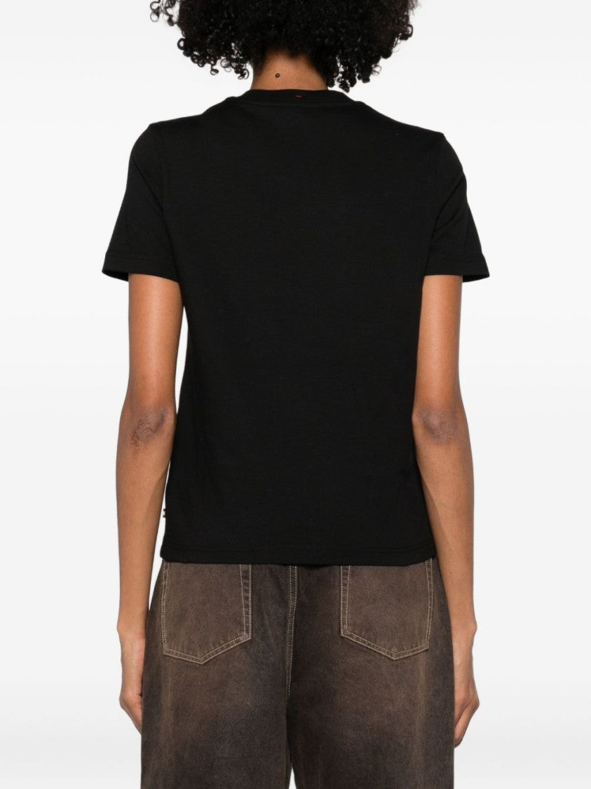 Moncler Grenoble Boxy Fit Black Cropped T-Shirt