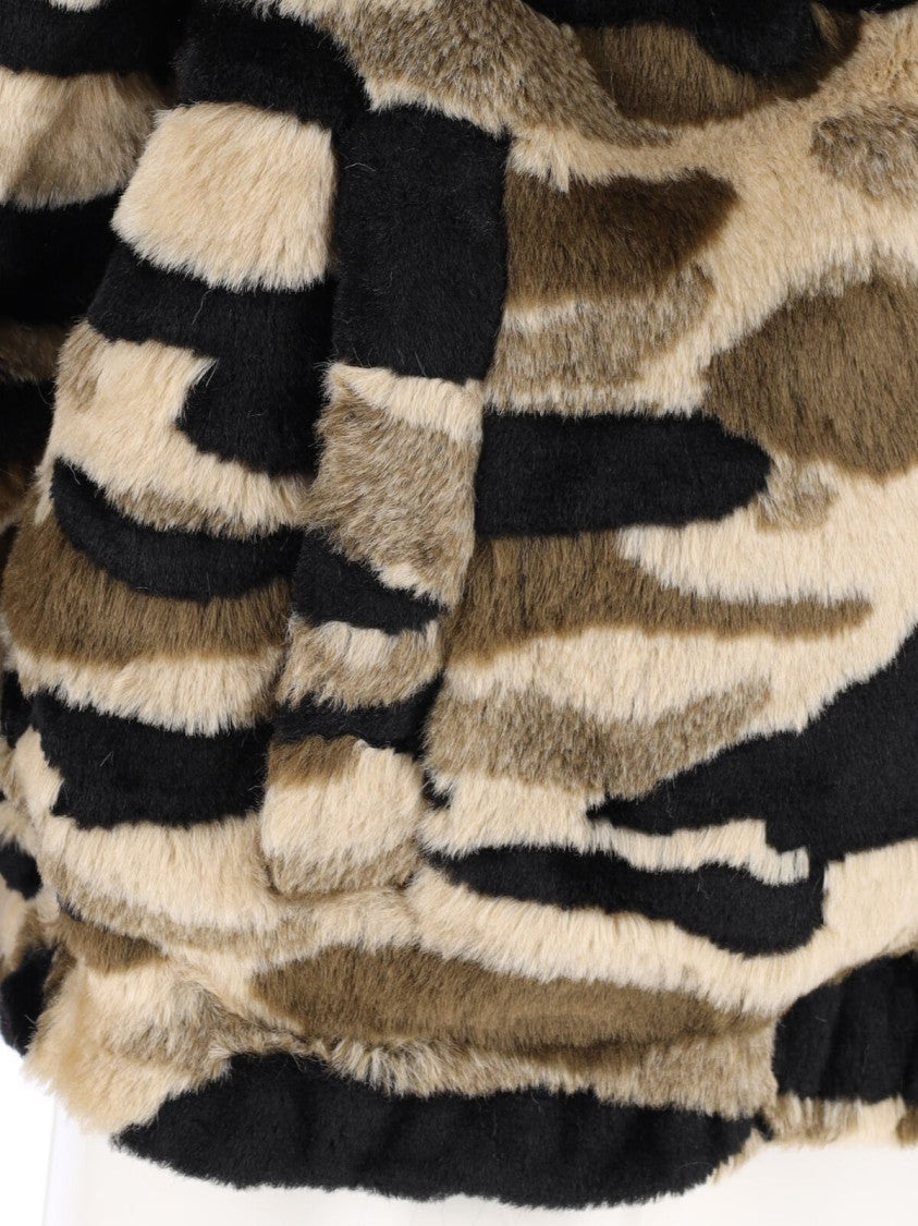 Pdf Multicolor Camo Faux Fur Relaxed Jacket