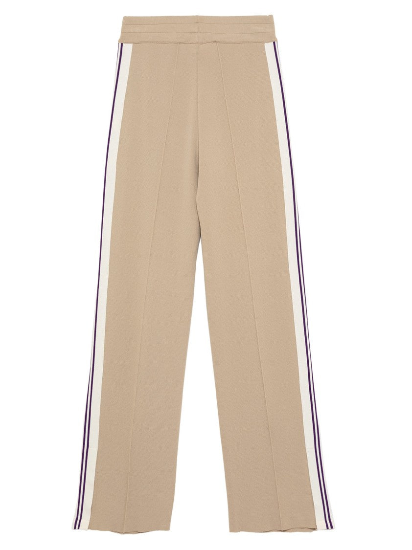 Autry Relaxed Fit Beige Knit Joggers With Striped Bands