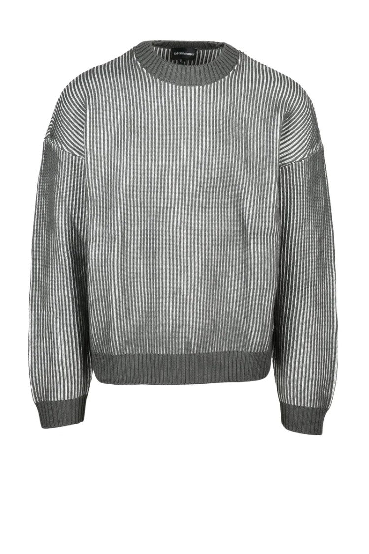 Emporio Armani Virgin Wool Cotton Sweater - Green