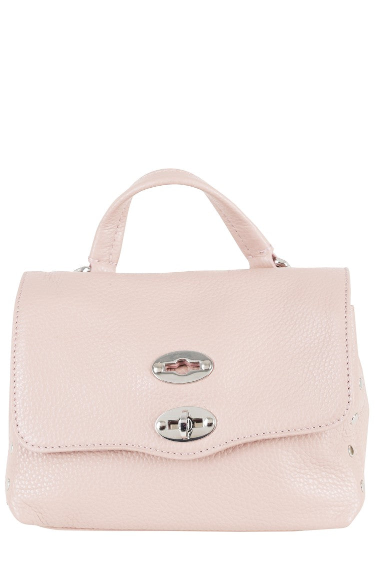 Zanellato Structured Textured Leather Shoulder Bag With Removable Strap