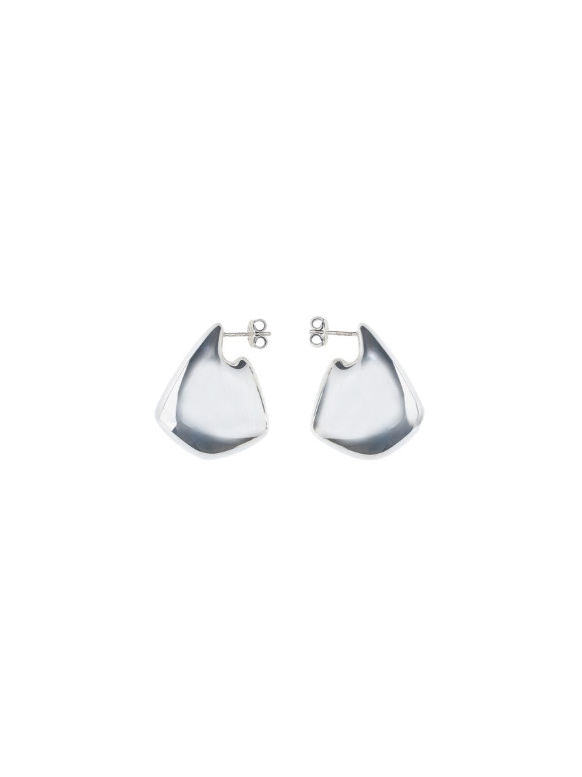 Bottega Veneta Small "Fin" Earrings – Silver