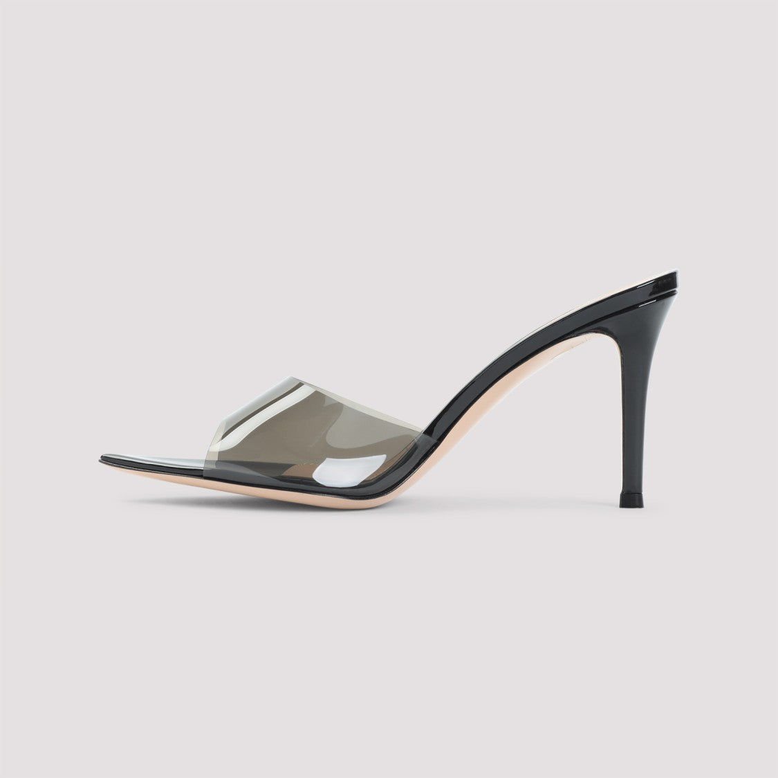 Gianvito Rossi Elle 85 Black Leather Mules