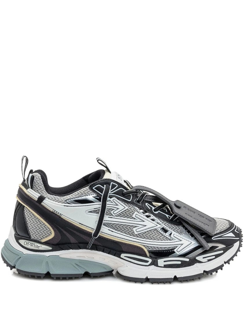 Off-White Layered Design Sneakers With Chunky Sole And Arrow Motifs
