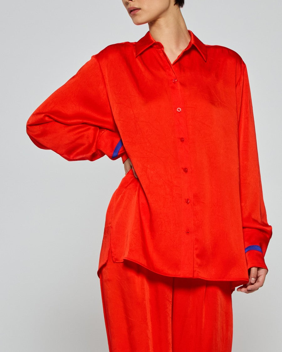 Serena Bute Oversized Shirt '25 - Bright Red