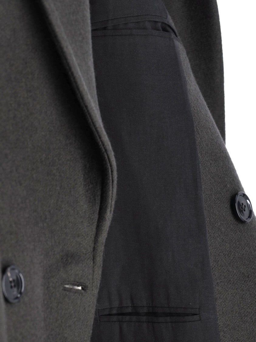 Ami Double-Breasted Coat – Grey