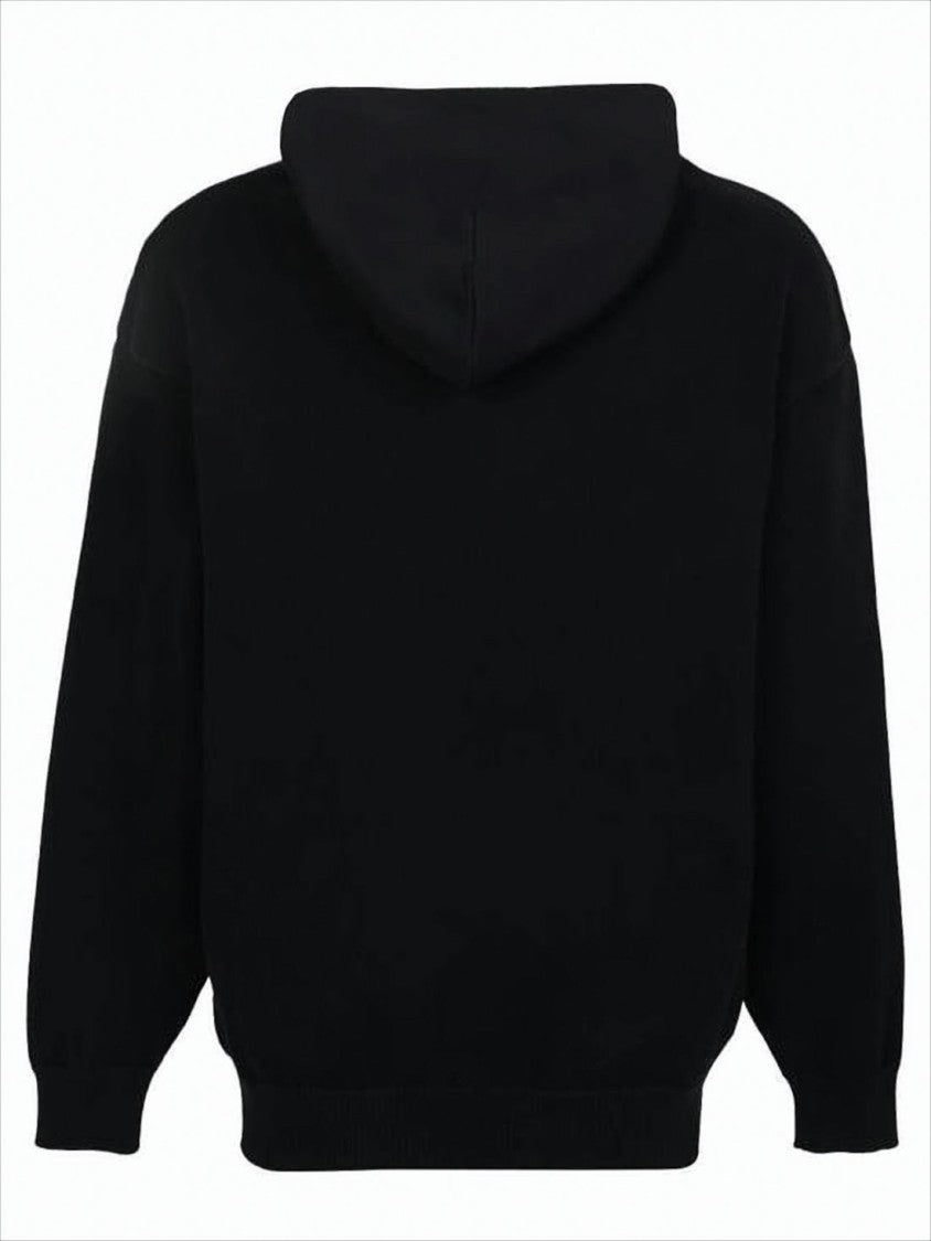 Balenciaga Black Hoodie With Bold Logo Design