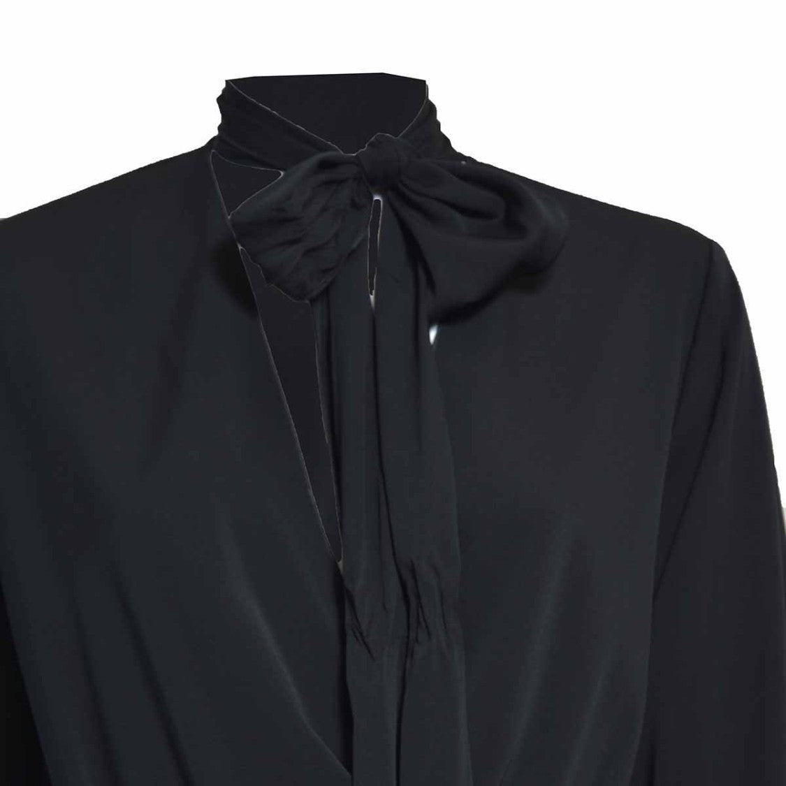 Sportmax Wrap V-Neck Bodysuit With Tie Collar