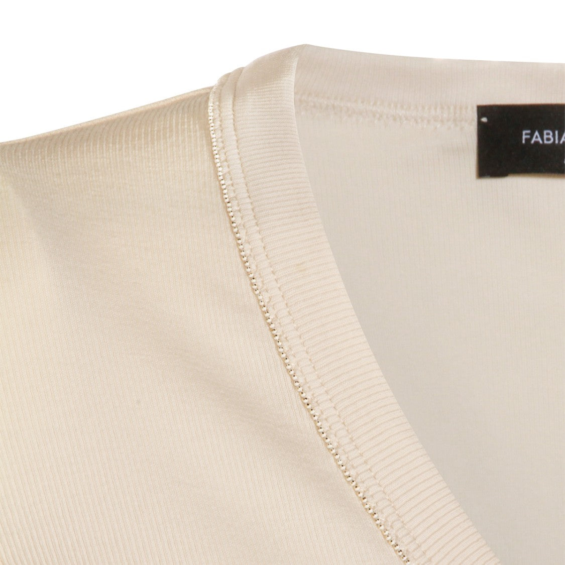Fabiana Filippi Neutrals Cotton Scoop Neckline Top