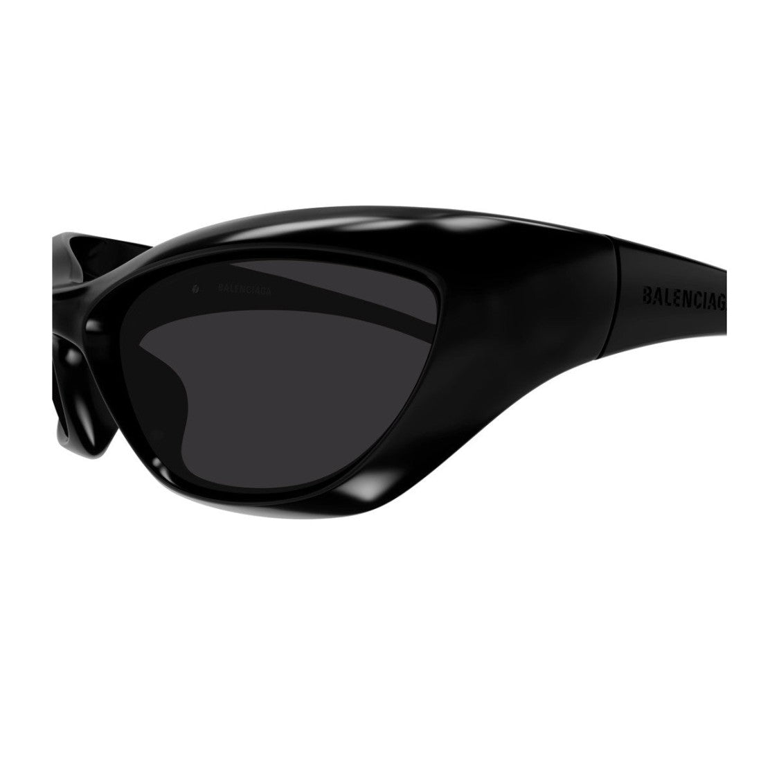 Balenciaga Black Linea Extreme Bio-Injected Cat-Eye Sunglasses