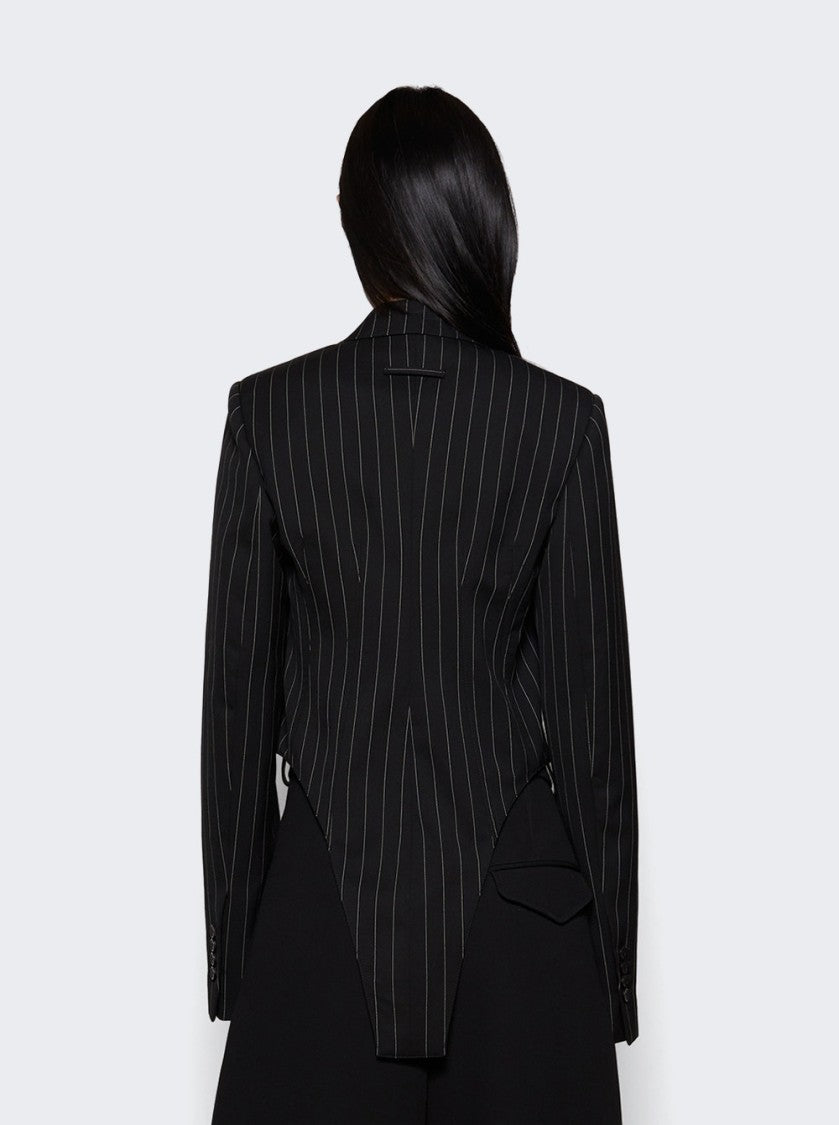 Jean Paul Gaultier Tailoring Jacket With Corset Details Black And White