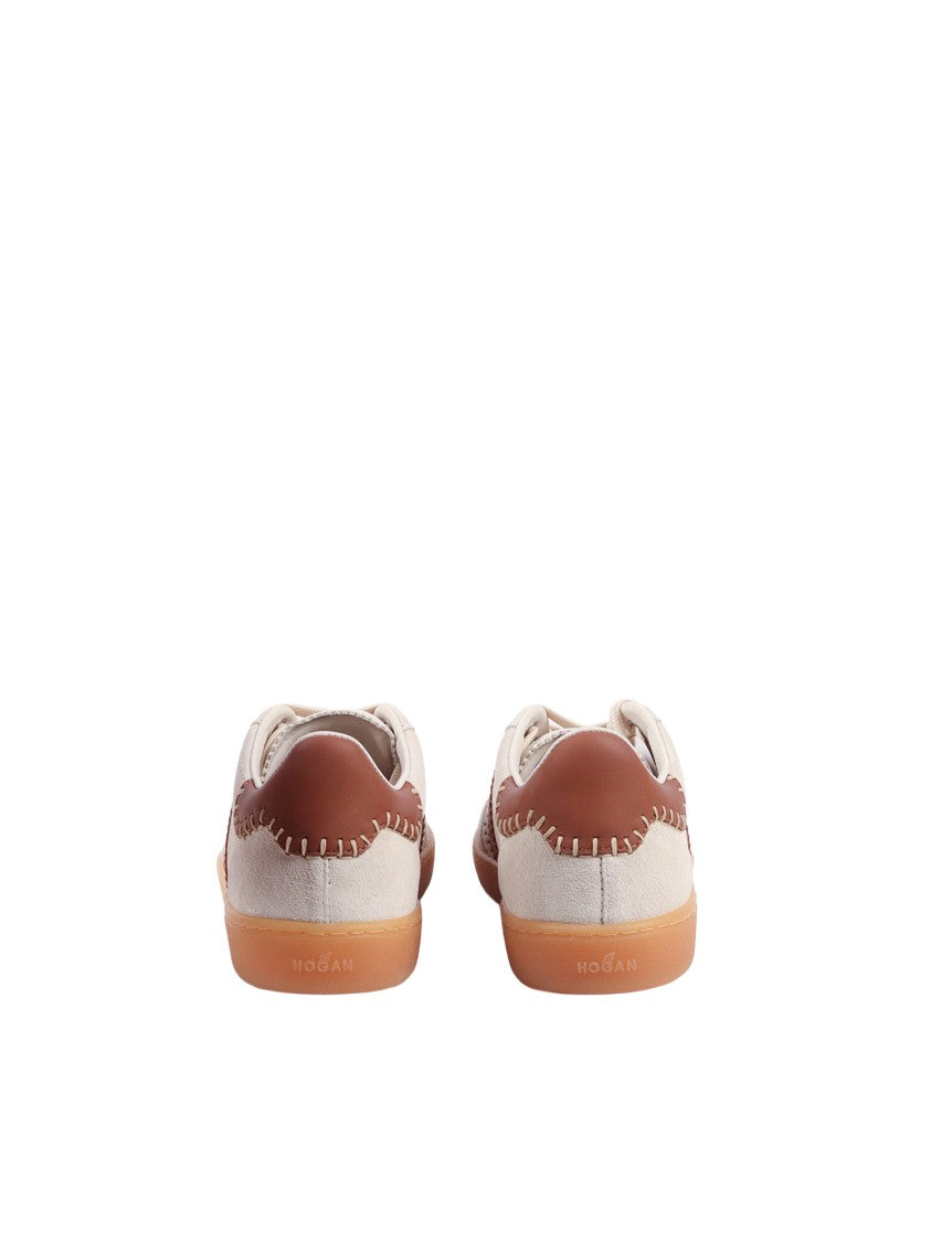Hogan Cool Perforated Stitched Leather Sneakers