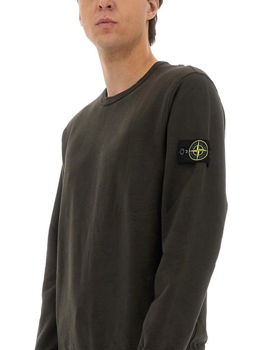 Stone Island Organic Cotton Sweatshirt With Minimalist Design