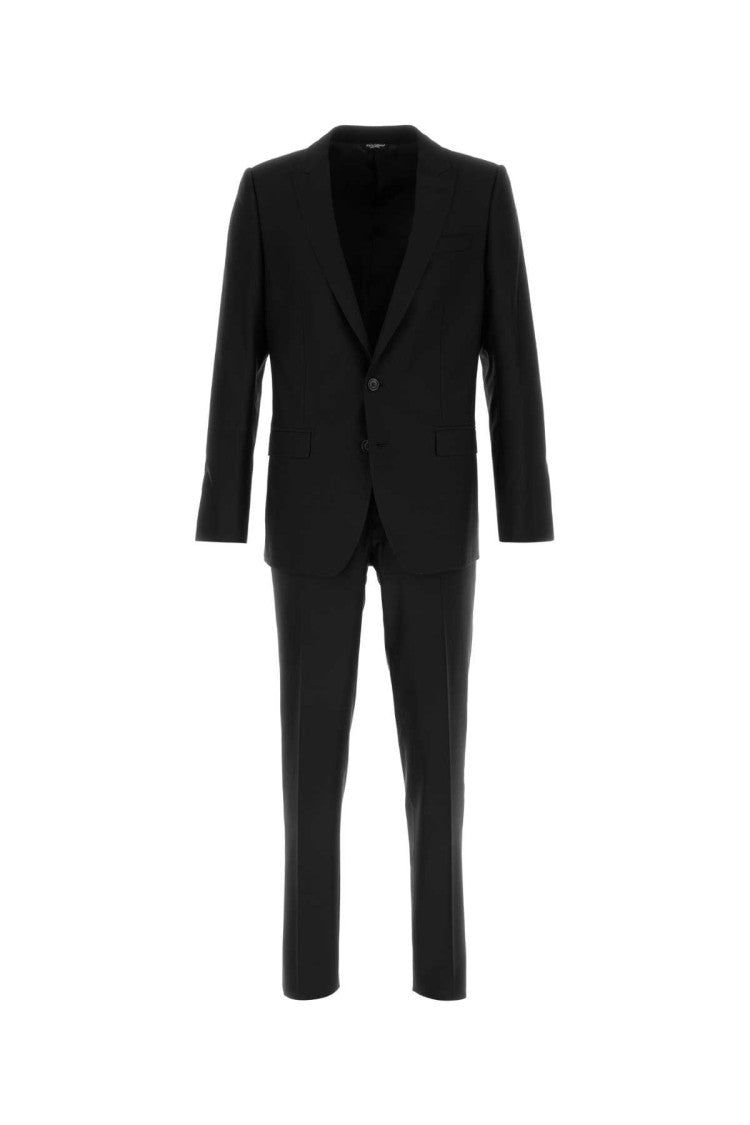 Dolce & Gabbana Black Wool Blend Suit