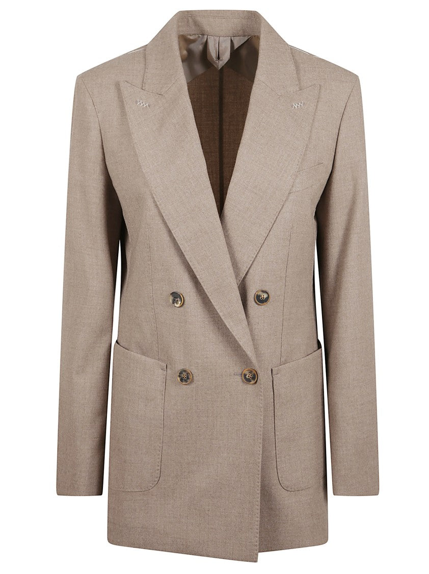 Max Mara Tailored Double-Breasted Blazer With Structured Silhouette