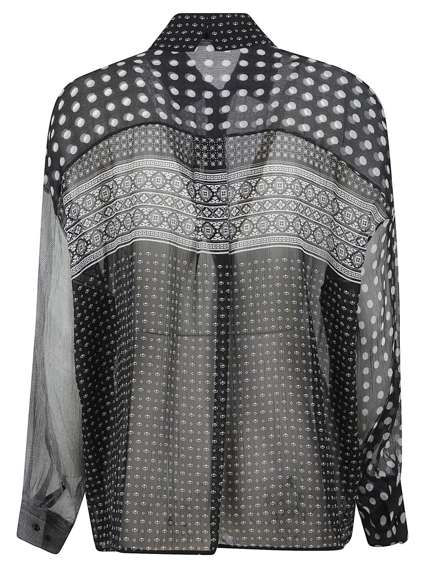 Ermanno Scervino Patterned Sheer Shirt With Button-Down Front