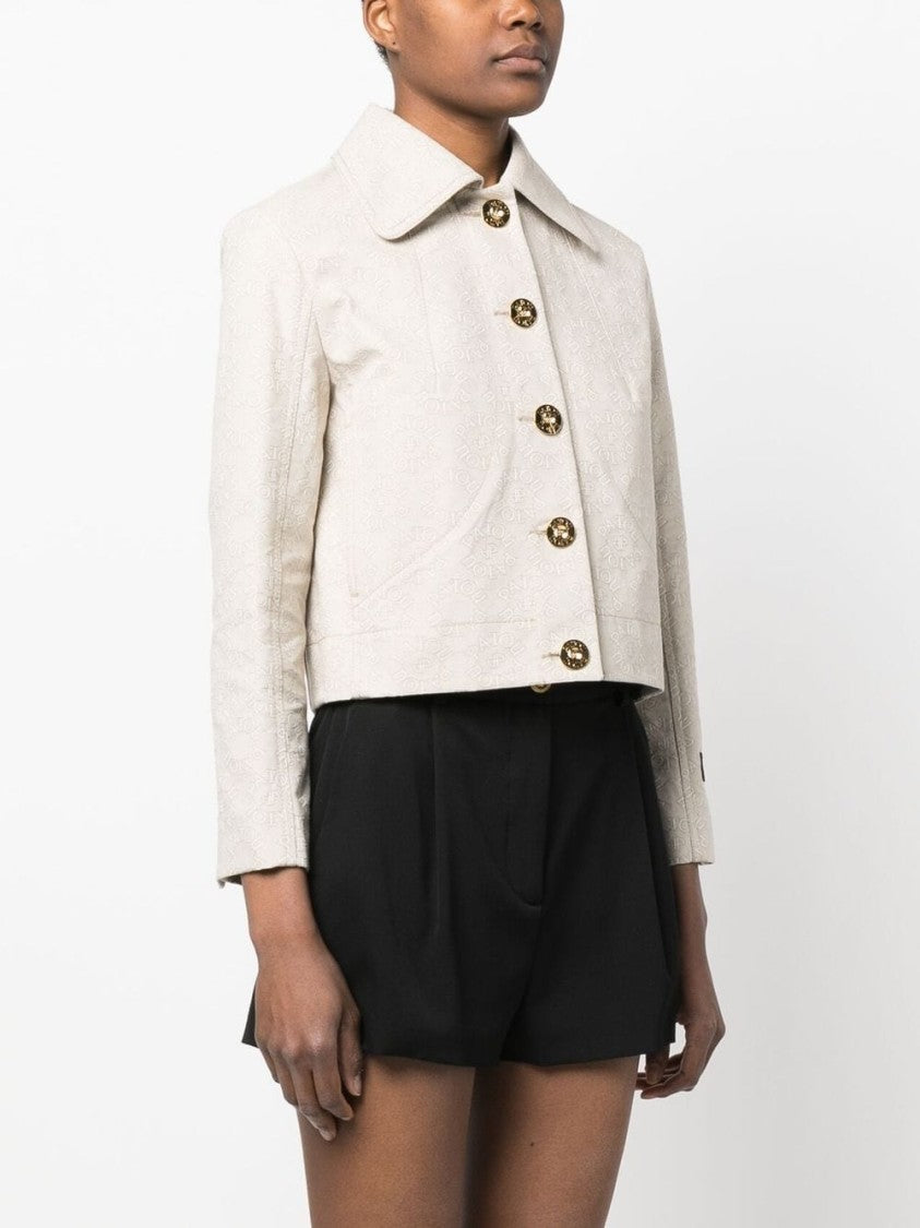 Patou Cropped Beige Tailored Jacket