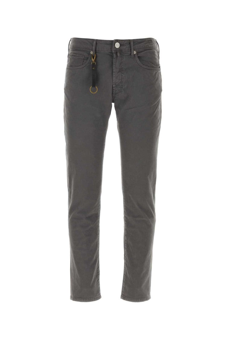 Incotex Dark Grey Stretch Cotton Pant