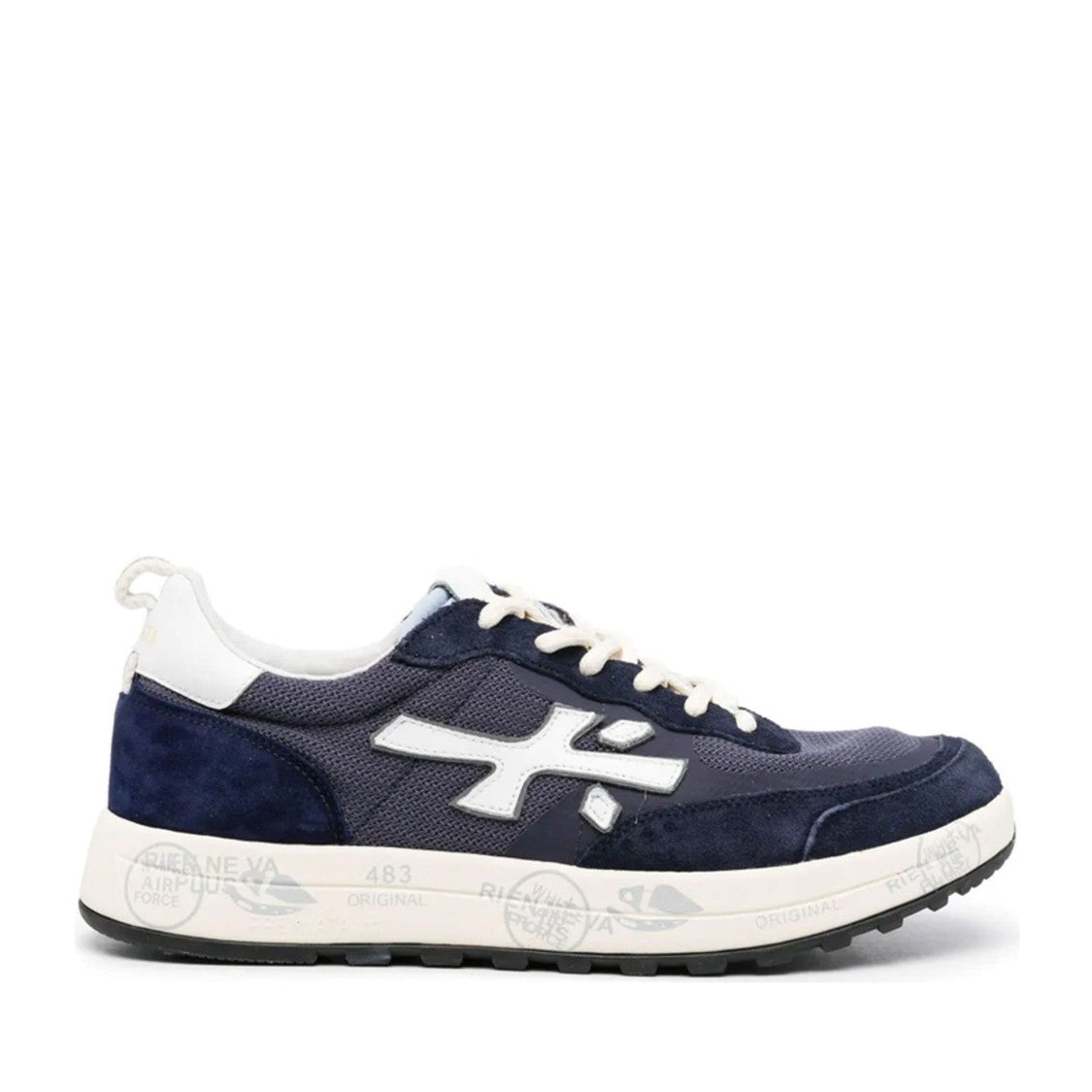 Premiata Black Nous Polyurethane Logo Sneakers