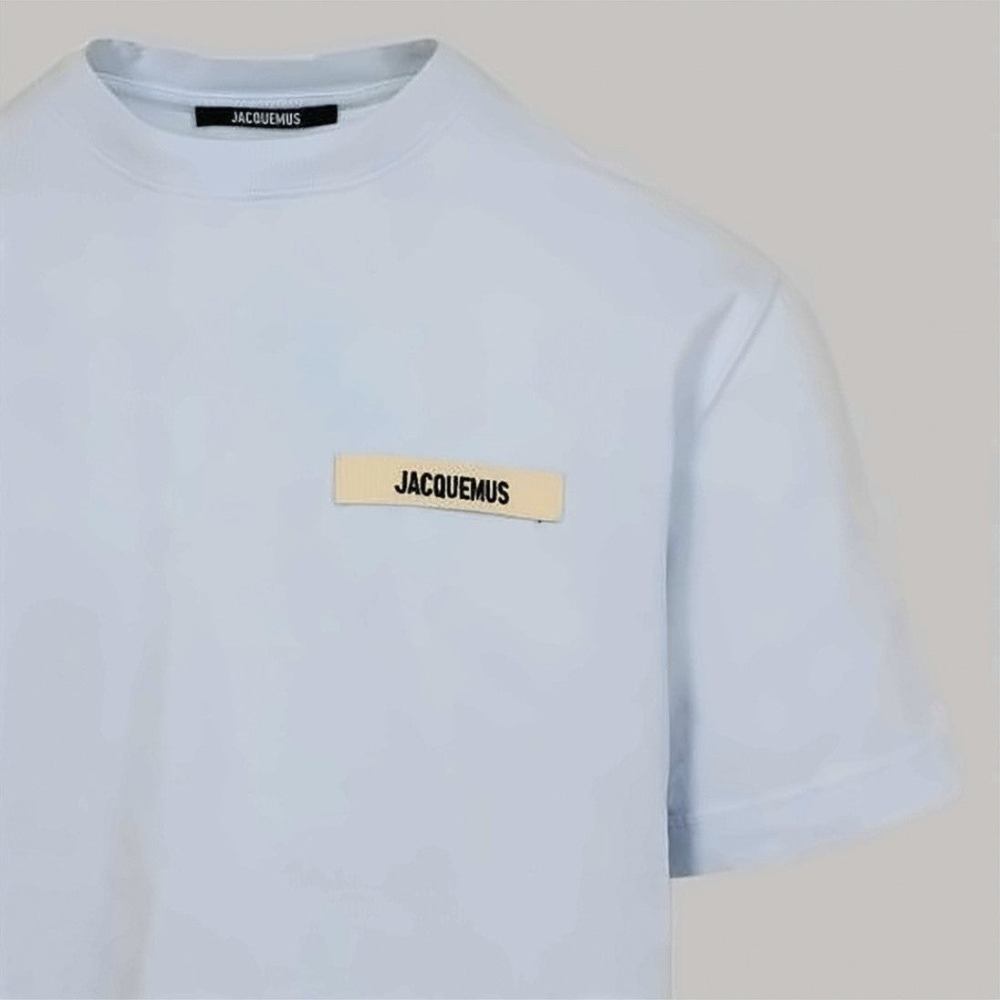 Jacquemus White Cotton T-Shirt With Logo Patch