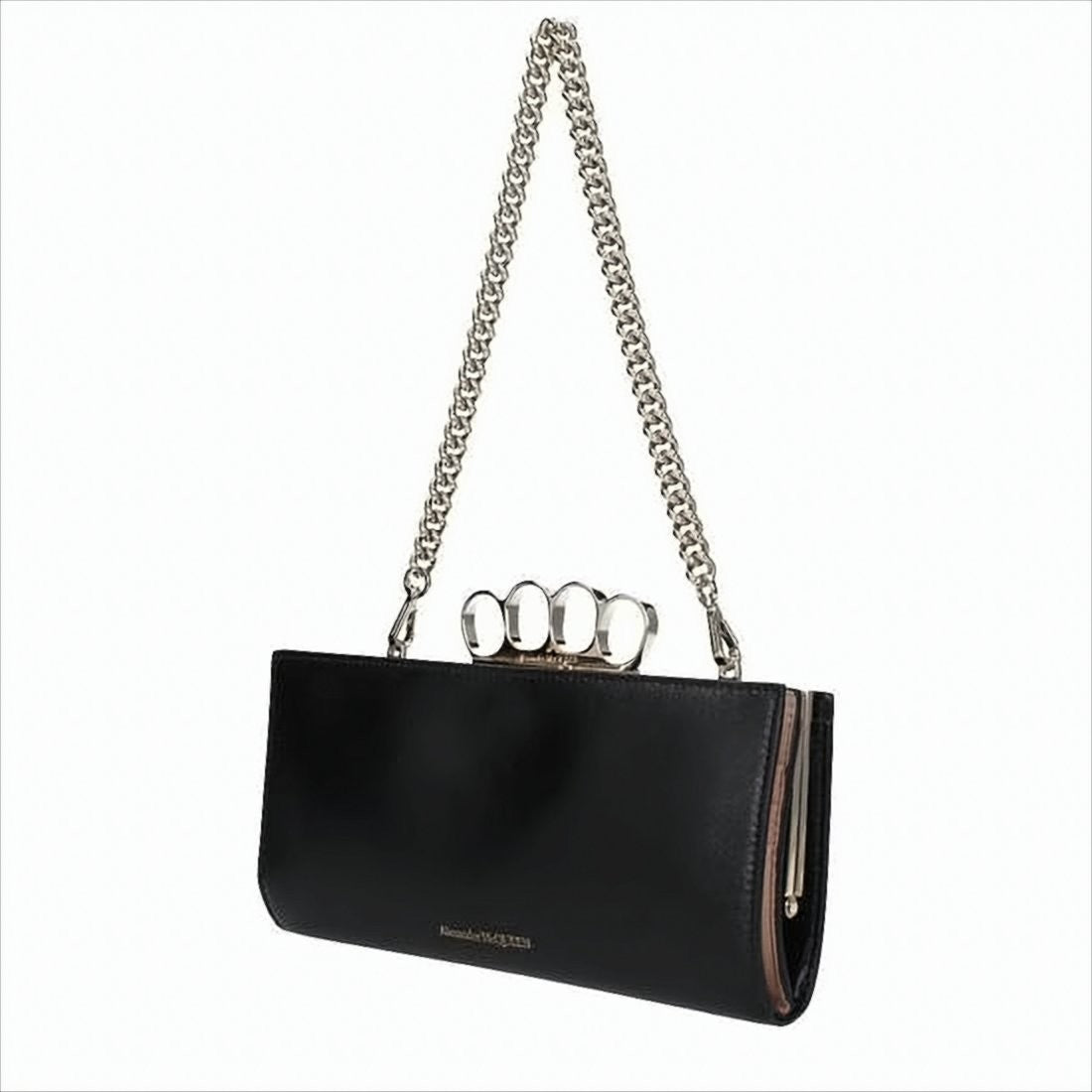 Alexander Mcqueen Rectangular Shoulder Bag With Metallic Knuckle-Duster Handle