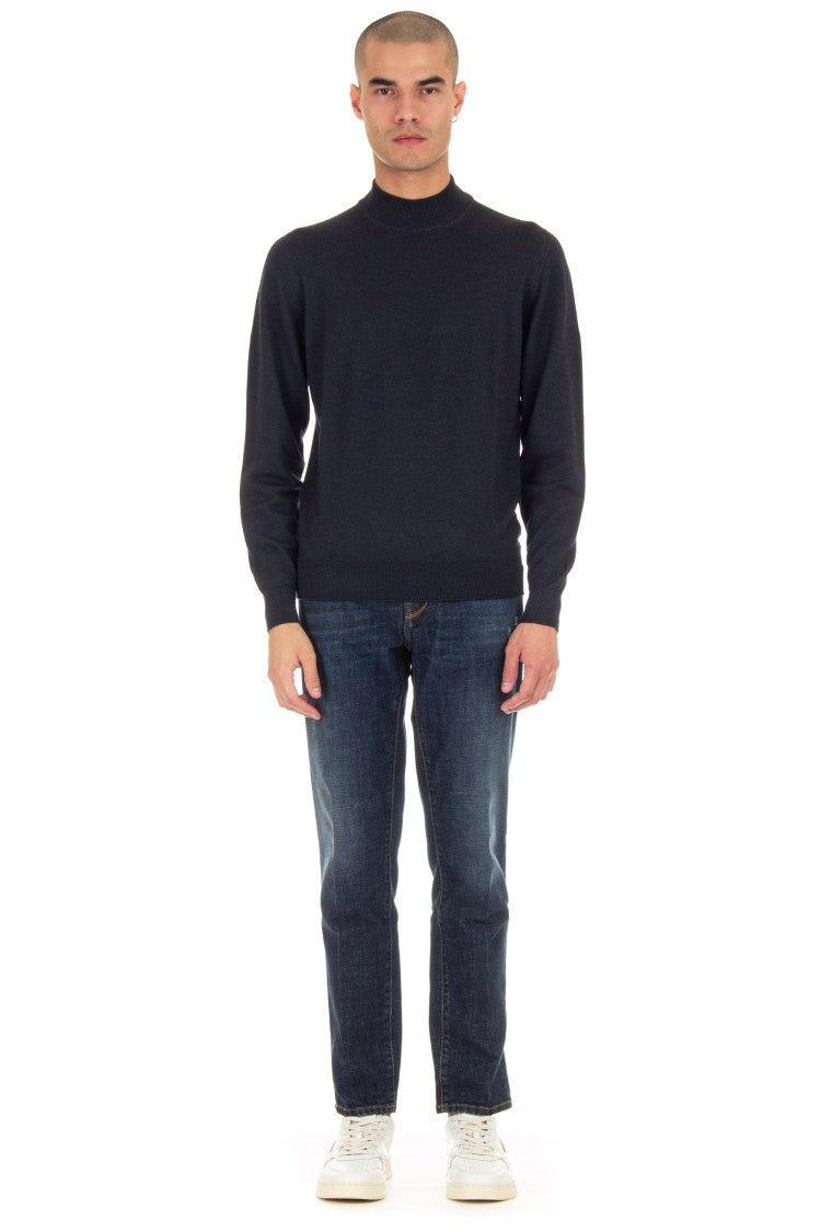 Drumohr Frosted Wool Turtleneck Sweater