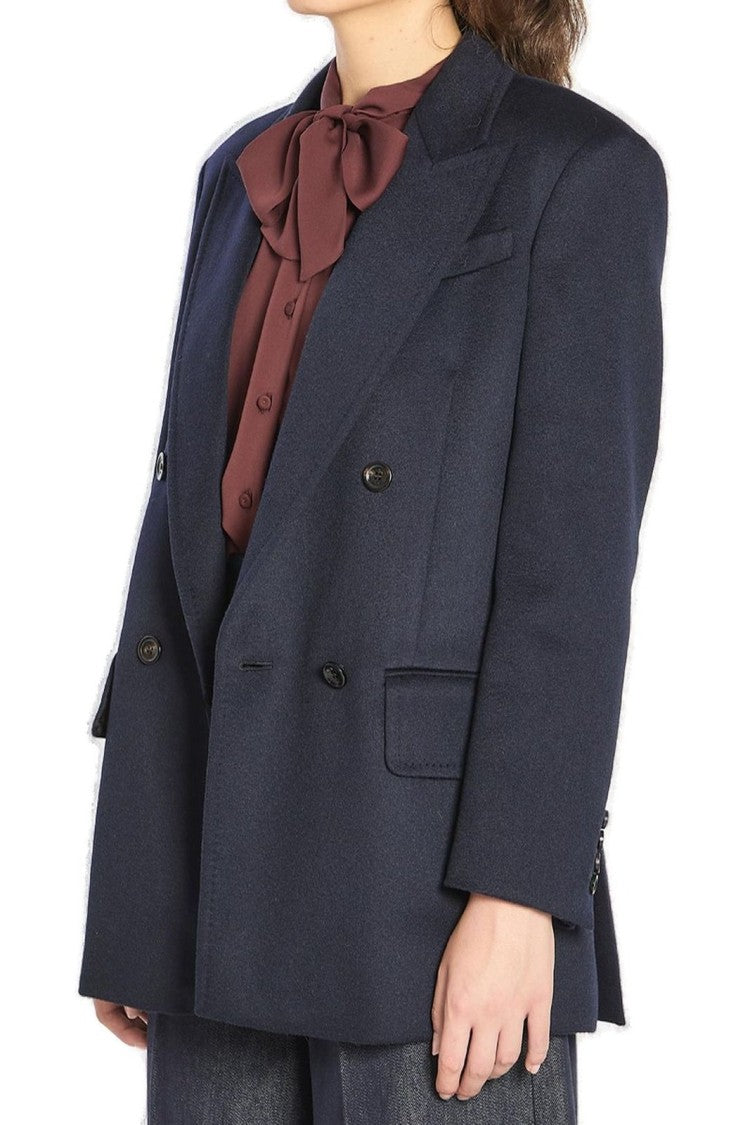 Max Mara Tailored Camel Jacket With Minimalist Design And Structured Silhouette